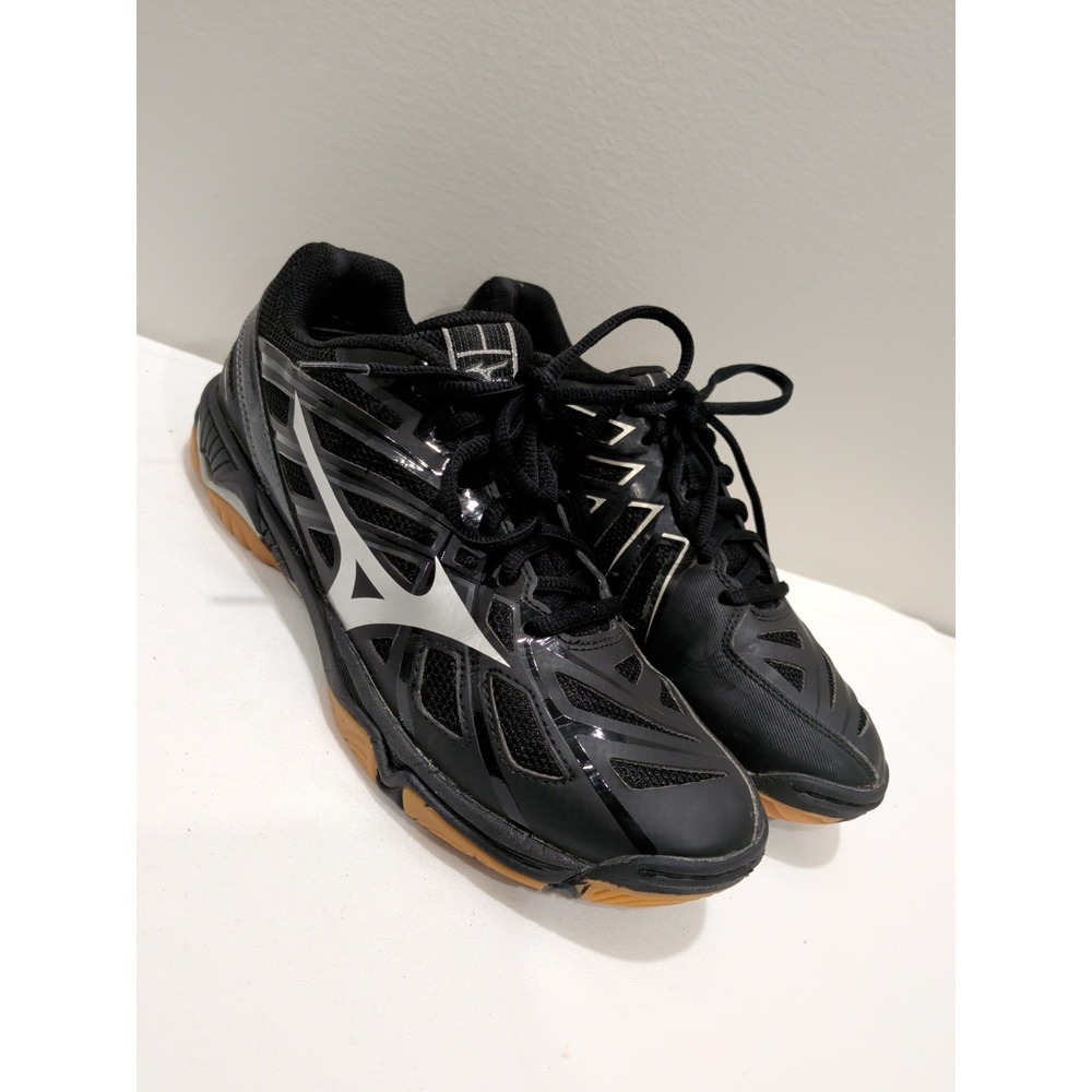 Mizuno Womens Wave Hurricane 3 Volleyball Shoes Black 4 Low Top Sz 8.5